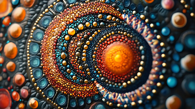 Abstract artwork of vibrant colors and textures, perfect for modern design projects - Powered by Adobe