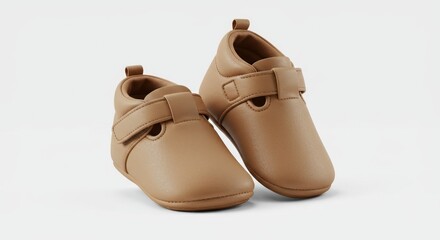 Adorable Brown Leather Baby Shoes for First Steps.