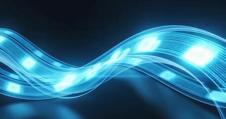 Futuristic digital data tunnel with glowing blue and yellow particles forming a connected network grid, abstract technology background ideal for AI, big data, blockchain, cybersecurity and innovation  - Powered by Adobe