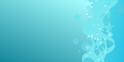 Abstract flowing turquoise blue gradient background with organic shapes and sparkling light effects