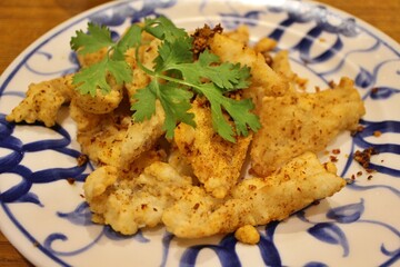 Sichuan cuisine (Chinese cuisine): fried fish with Sichuan pepper