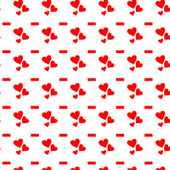 seamless pattern with red hearts