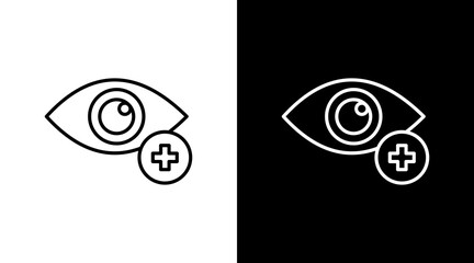 Ophthalmology White Icon Set Design