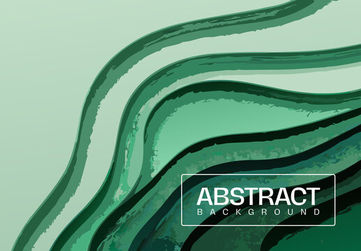 Brush Paper Cut Abstract Background Design