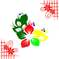 vector illustration of an abstract floral background