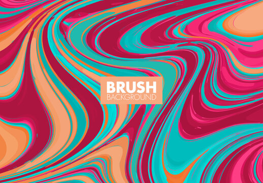 Abstract Psychedelic Swirling Brush Stroke Background