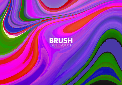 Abstract Fluid Psychedelic Paint Swirl Background