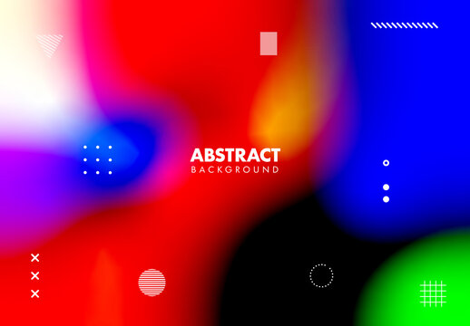 Abstract Liquid Gradient Background with Dark Shapes