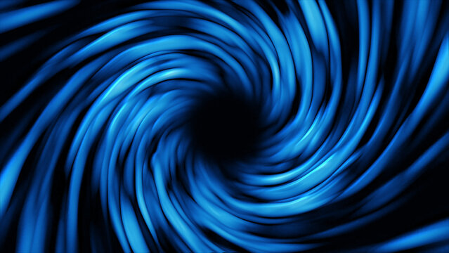 blue Abstract Vibrant Cosmic Energy Dust Fluid Glass Liquid Tunnel in Space. Neon Glowing Science Fiction Virtual Reality Background. Wormhole Travel Space. Black Hole Vortex Tunnel Hyperspace