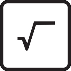 12 math symbols icons. outline thin line icons such as plus, square root, math, infinity, divide, brackets, isolated on transparent background