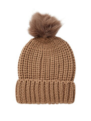  Knit Beanie Hat Isolated on White Background, Winter Fashion Accessory for women 