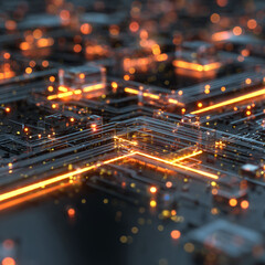 Obraz premium Ethereal Quantum Computing