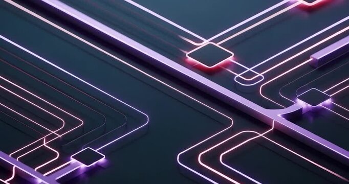 Futuristic blue circuit board background with glowing digital connections, high-tech electronic lines and modern technology interface design ideal for AI, innovation, cybersecurity and data network th