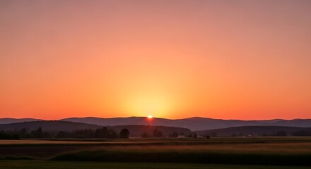 sunset in the mountains