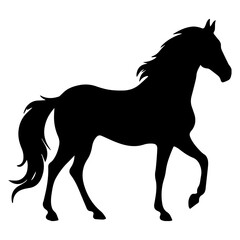 silhouette of a horse