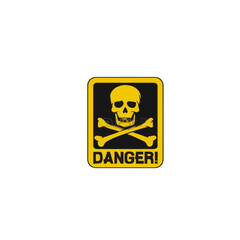 warning sign on a white background