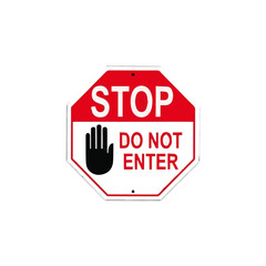 stop hand sign