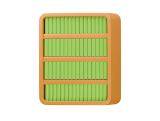 library icon 3d illustration render