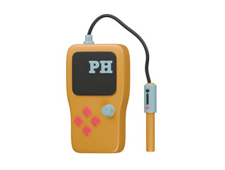 ph meter icon 3d illustration render