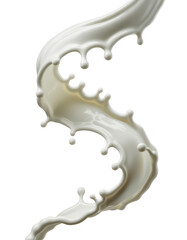 Fototapeta premium White liquid splash isolated on a transparent background