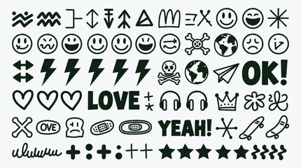 Obraz premium Hand Drawn Doodle Design Elements Collection Vector Illustration Art