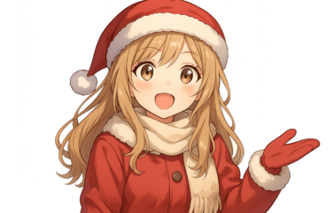 girl in santa claus costume