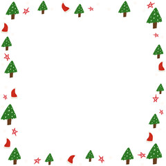 Cute Christmas tree frame 