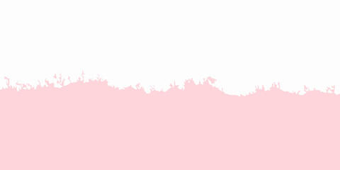 Soft pink abstract brush stroke border against a clean white background