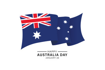 Australia Day Greeting Card Design with Festive Elements for January 26 Celebration