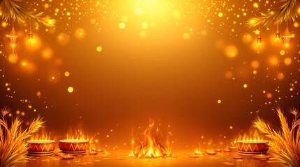 Obraz premium Happy Lohri. Lohri Festival. Lohri Greetings