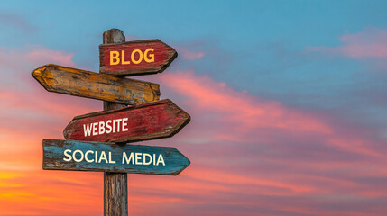 Follow the signs for blog, website, and social media success; navigate your online presence