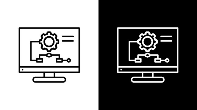 Algorithm White Icon Set Design