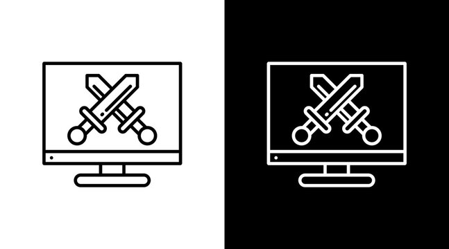 Attack White Icon Set Design