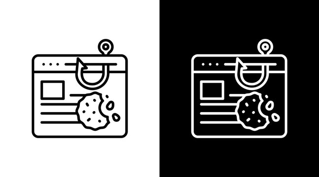 Cookie Theft White Icon Set Design