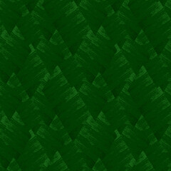 Seamless monochrome green grunge geometric pattern.
