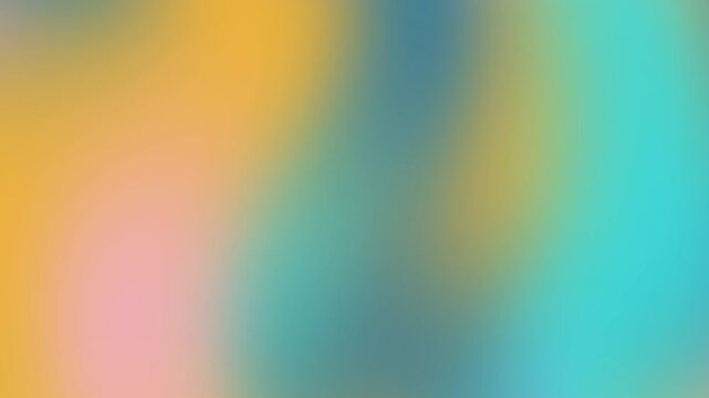 A vibrant abstract background featuring smooth gradients of teal, yellow, pink, and turquoise