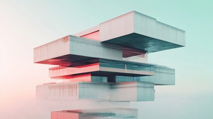 Abstract Architecture - Modern Building Design with Geometric Shapes.