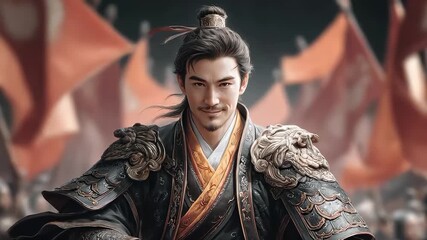 Tang Dynasty General Mighty and Domineering Commanding the Three Armies