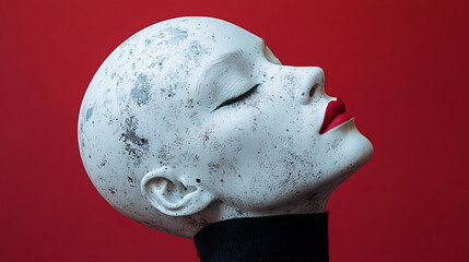 Stylish Mannequin With Planet Head Forming A Surreal Conceptual Unique Portrait Art