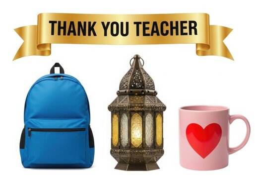 Thank you teacher gift ideas featuring backpack lantern and mug - Powered by Adobe
