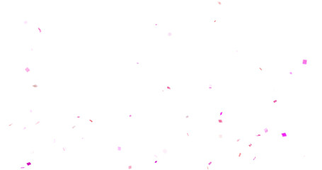Colorful confetti and ribbons falling isolated on white background png, ai generated, confetti...