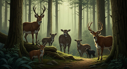deer in the forest
