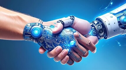 Human and Artificial Intelligence Partnership A Technological Handshake Concept