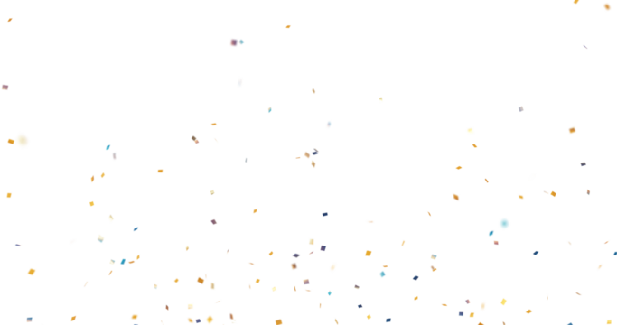 3d render of multicolored confetti falling on transparent background, colorful confetti explosion isolated, rainbow color confetti falling down png, celebration, birthday, party decoration concept