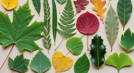 different types of leaves