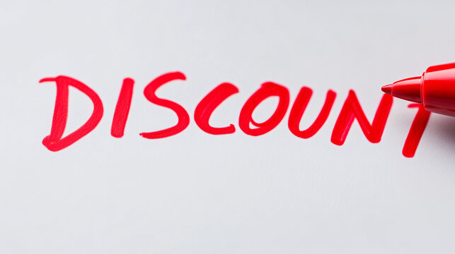 Get red hot deals and savings with this discount offer handwritten with a bold marker