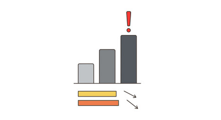 Urgent analytics alert signals critical business performance indicator breakdown impacting growth trajectory and future planning