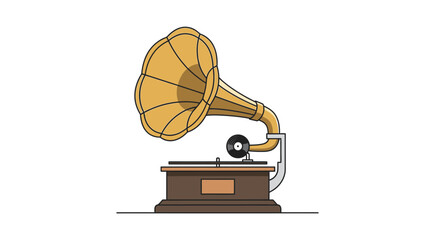 Vintage gramophone playing music evoking nostalgia and classic sound for timeless appeal and historical projects