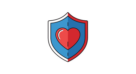Protecting your heart with a strong shield, symbolizing health, safety, and love's enduring strength, a powerful emblem for well-being and care.