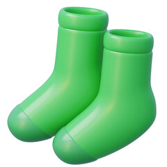 3d fashion twin green socks for daily wear